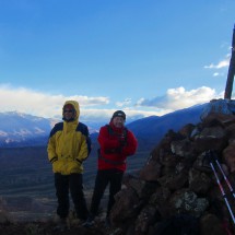 Alfred and Tommy on top of the northern cone of Los Gemelos